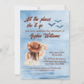 Pensionering Reizen Alle plaatsen Vrouw waterverf Kaart (Voorkant)