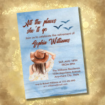 Pensionering Reizen Alle plaatsen Vrouw waterverf