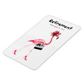 Pensionering staat je goed! Chique Classy Flamingo Magneet (Linkerzijde)