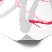 Pensionering staat je goed! Chique Classy Flamingo Poster (Hoek)