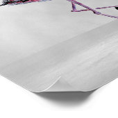 Pensionering staat je goed! Dapper Pink Flamingo Poster (Hoek)