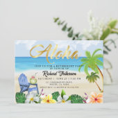 Pensionering, Strand, Aloha, Buiten kantoor Kaart (Staand voorkant)