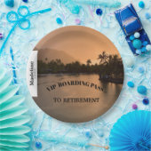 Pensionering Sunset Beach Boarding Pass Bestemming Papieren Bordje (Feest)