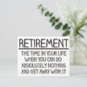 Pensionering: Tijd om niets te doen Briefkaart (Staand voorkant)