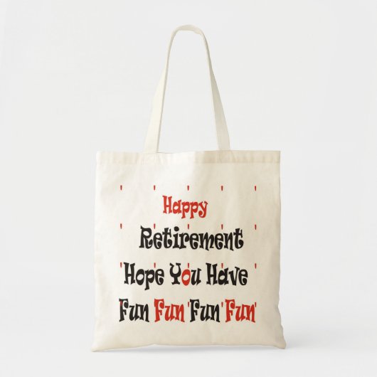 pensionering tote bag (Voorkant)