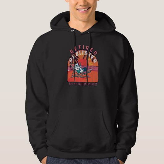  pensionering uitgever hoodie (Voorkant)