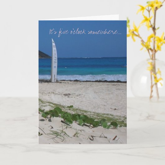 Pensionering, Vakantie, Onderbreking Kaart (Gele Bloem)