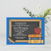 Pensionering van Blackboard Teacher die je op COLO Kaart (Staand voorkant)