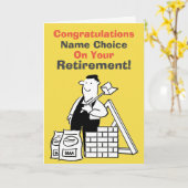 pensionering van bouwvakker kaart (Gele Bloem)