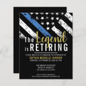 Pensionering van de begrotingspolitie via een blau (Voorkant / Achterkant)