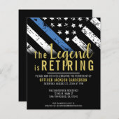 Pensionering van de begrotingspolitie via een blau (Voorkant / Achterkant)