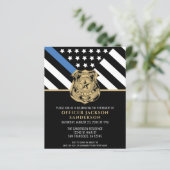 Pensionering van de begrotingspolitie via een blau (Staand voorkant)