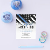 Pensionering van de begrotingspolitie via een blau flyer (Enkel)