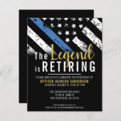 Pensionering van de begrotingspolitie voor de blau (Voorkant / Achterkant)