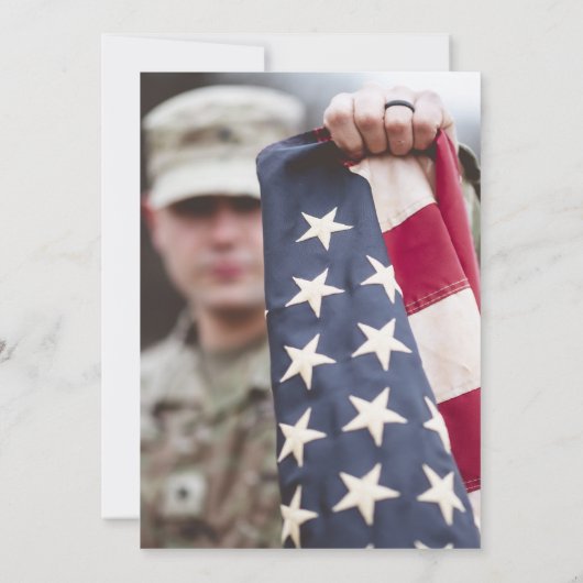 Pensionering van de patriottische militaire dienst kaart (Achterkant)