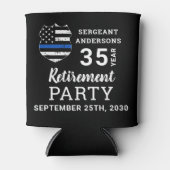 Pensionering van de politie - Aangepersonaliseerd  Blikjeskoeler (Voorkant)