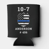 Pensionering van de politie - Aangepersonaliseerd  Blikjeskoeler (Achterkant)