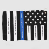 Pensionering van de politie - Aangepersonaliseerd  Golfhanddoek (Horizontaal)