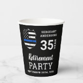 Pensionering van de politie - Aangepersonaliseerd  Papieren Bekers (Voorkant)