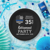 Pensionering van de politie - Aangepersonaliseerd  Papieren Bordje (Feest)