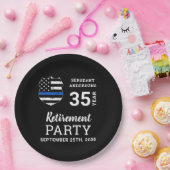 Pensionering van de politie - Aangepersonaliseerd  Papieren Bordje (Feest)