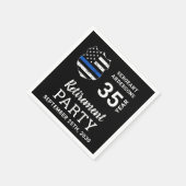 Pensionering van de politie - Aangepersonaliseerd  Servet (Hoek)