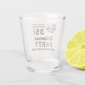 Pensionering van de politie - Aangepersonaliseerd  Shot Glas (Achterkant)