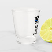 Pensionering van de politie - Aangepersonaliseerd  Shot Glas (Links)