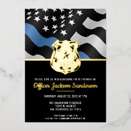 Pensionering van de politie in het kader van de bl folie uitnodiging