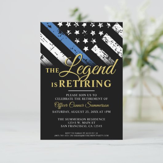 Pensionering van de politie in het kader van de bl kaart (Staand voorkant)