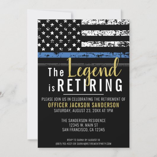 Pensionering van de politie in het kader van de bl kaart (Voorkant)