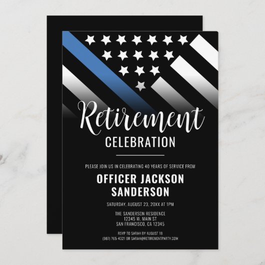 Pensionering van de politie in het kader van de bl kaart (Voorkant / Achterkant)