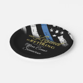 Pensionering van de politie in het kader van de bl papieren bordje (Gekanteld)