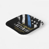 Pensionering van de politie in het kader van de bl papieren bordje (Gebogen)