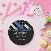 Pensionering van de politie in het kader van de bl papieren bordje (Feest)