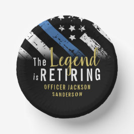 Pensionering van de politie in het kader van de bl papieren kommen