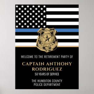 Pensionering van de politie in het kader van de bl poster