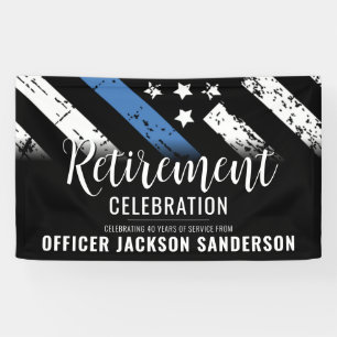 Pensionering van de politie in het kader van de bl spandoek