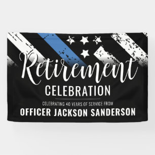Pensionering van de politie in het kader van de bl spandoek