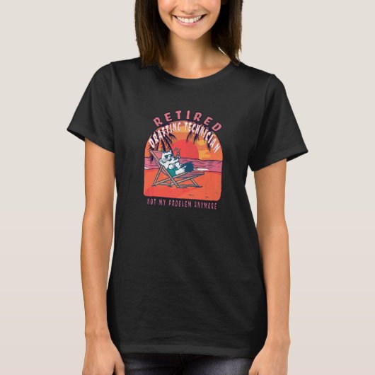 pensionering van de technicus die zich terugtrekt t-shirt (Voorkant)