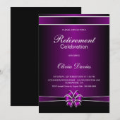 Pensionering van de zwarte en Paarse Pensioen Kaart (Voorkant / Achterkant)