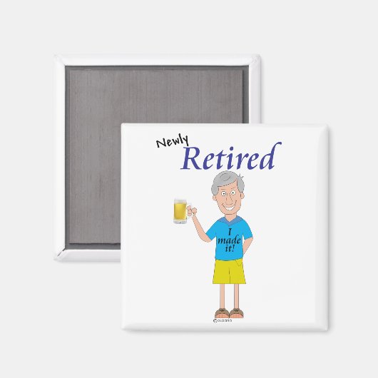 Pensionering van mannen magneet (Voorkant / Achterkant)