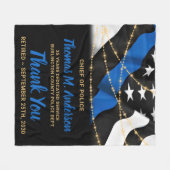 Pensionering van politie gepersonaliseerd in blauw fleece deken (Voorkant (Horizontaal))