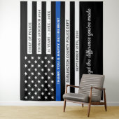 Pensionering van politie gepersonaliseerd in blauw wandkleed (In situ)