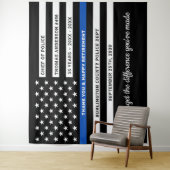 Pensionering van politie gepersonaliseerd in blauw wandkleed (In situ)