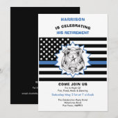 Pensionering van politie Thin Blue Line Celebratio Kaart (Voorkant / Achterkant)