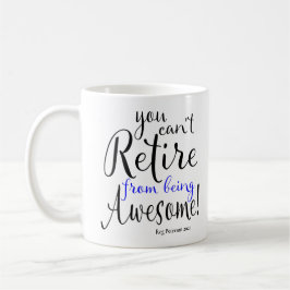 Pensionering van politieagent met blauwe lijn koffiemok