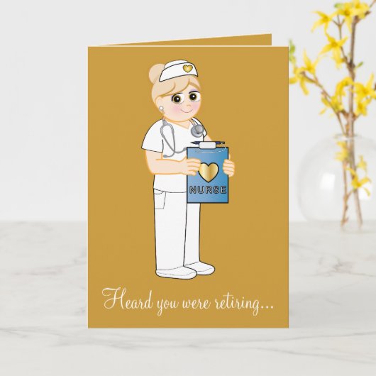 pensionering van verpleegkundigen kaart (Gele Bloem)