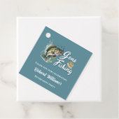 Pensionering verdwenen Vist grote vis gepensioneer Bedankjes Labels (In situ)