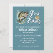 Pensionering verdwenen Vist grote vis gepensioneer Kaart (Voorkant)